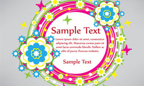 Colorful circle shape banner